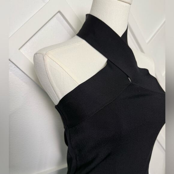 Alexander Wang Body-Con Knit Halter Dress in Black Size Medium - Picture 4 of 16